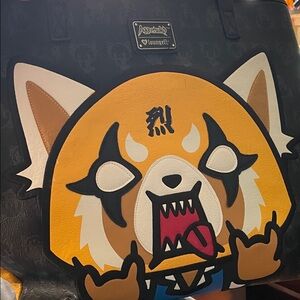Loungefly Aggretsuko Black and Yellow Tote